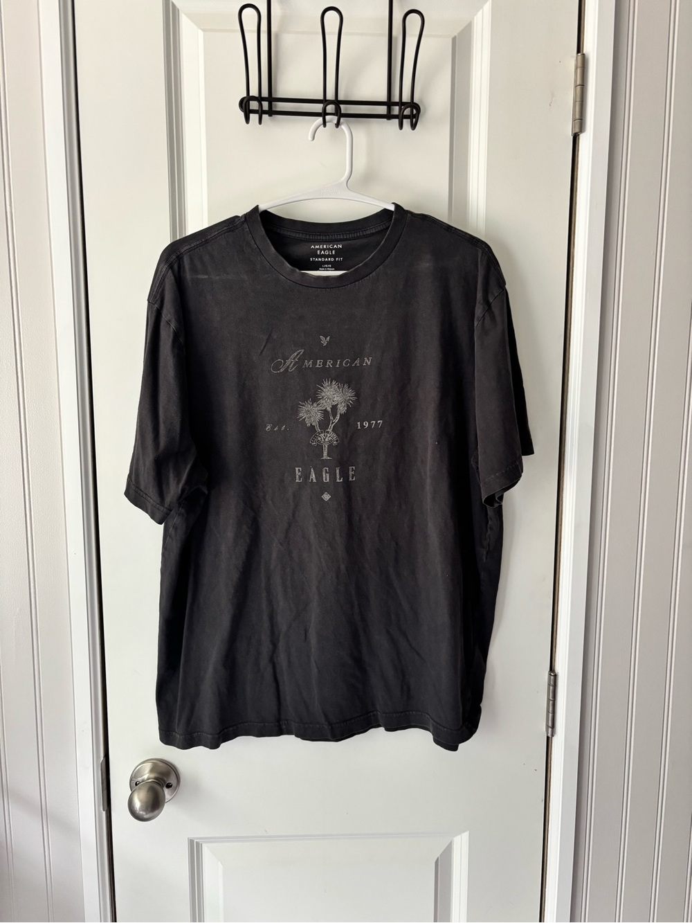 American Eagle Outfitters Black Graphic Short-Sleeve Tee